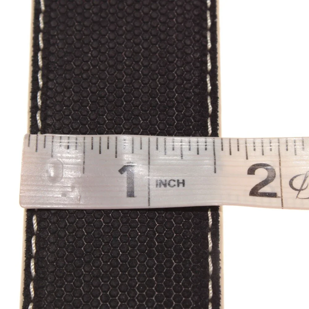 Leyva NWT Classic Belt Size 105 (US 40) in Black Canvas Leather Made in Spain